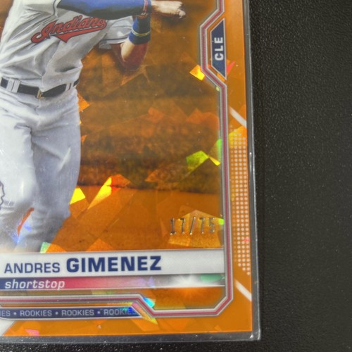 2021 Bowman Chrome MINT Orange Andres Gimenez RC Refractor /25 - Picture 2 of 3