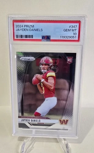 2024 Panini Prizm JAYDEN DANIELS *ROOKIE* #347 graded PSA 10  Commanders