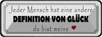 Blechschild 10X27 Cm Jeder Andere Definition GlüCk Dekoration Spruch Zitat Deko