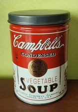 Vintage 1997 Campbell's Vegetable Soup Metal Tin