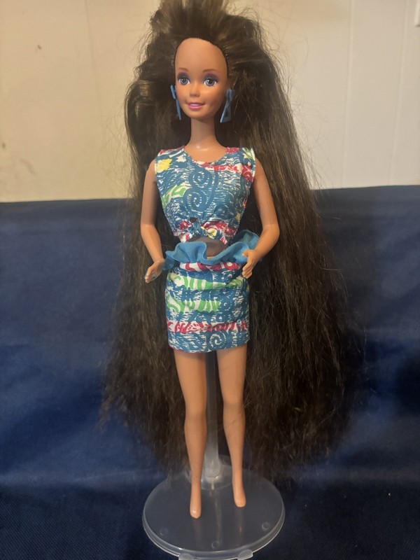BARBIE MATTEL Doll Totally Hair Teresa Vintage 1990s Brunette Very Long Hair