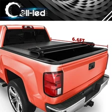 6.6ft 4-Fold Tonneau Cover for 2014-2018 Silverado Sierra 1500 15-19 2500/3500HD