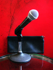 Vintage 1980's Shure SM58 cardioid dynamic microphone w accessories USA SM57 1