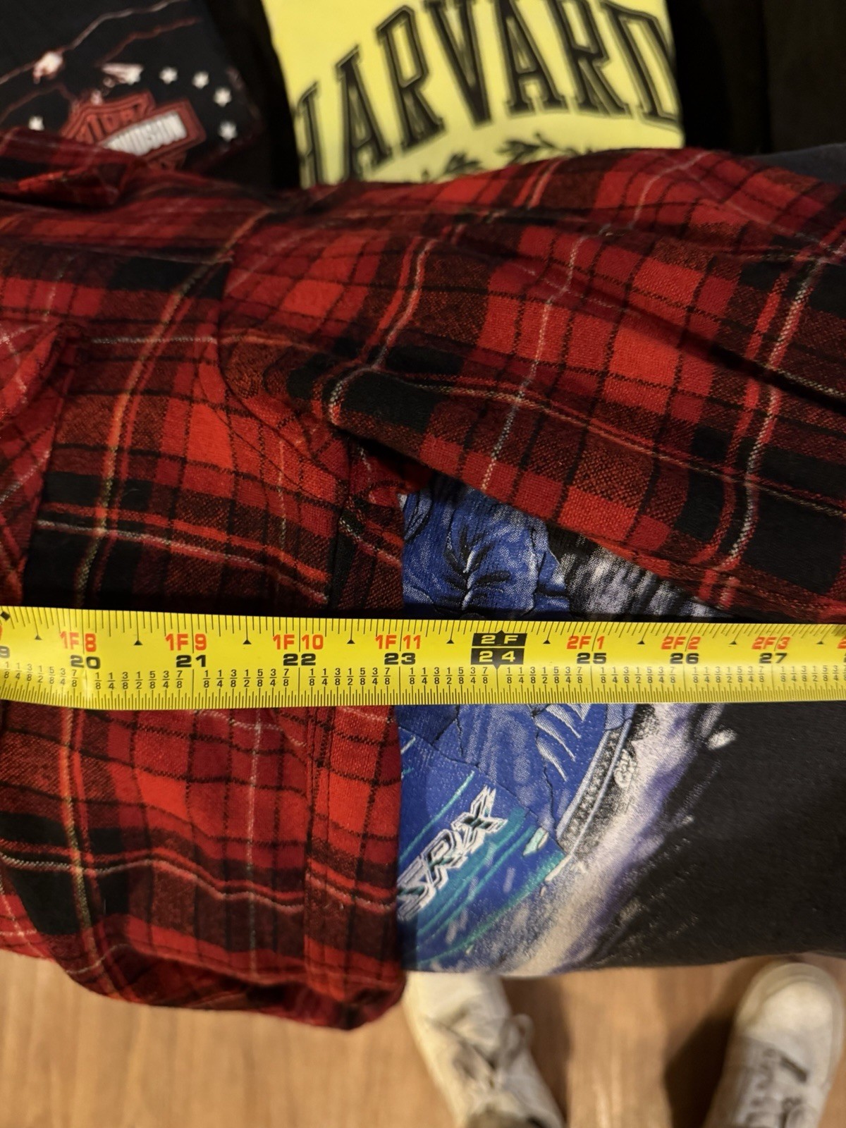 Vintage Pendleton Red Plaid Wool Loop Collar Boar… - image 7