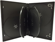 Premium 14Mm Standard Size 6-Disc DVD Case with Clear Sleeve - Space Saving Stor
