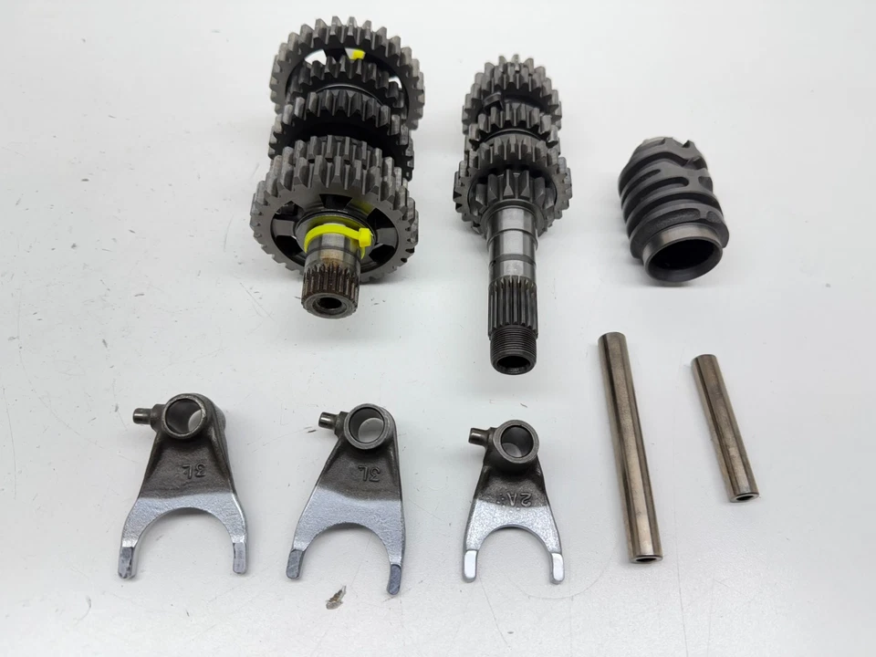 Honda CRF250R 2007 transmisión de motor transmisión engranajes cambio horquillas de tambor OEM Foto 3 de 4