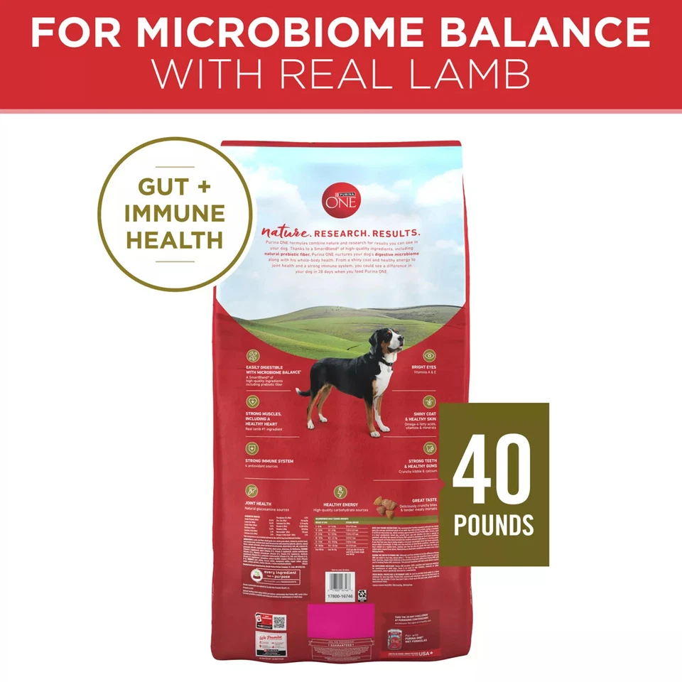 Purina ONE Comida Seca para Perros, Natural Alta en Proteínas con Pollo y Arroz Real, 40 lb Foto 2 de 4
