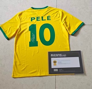 Pele Signed 2019 Home Autographed Jersey ICONS COA