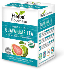 Guava Leaf Tea 24 Tea Bags - 100 Organic Natural Guava Leaves Tea - Hojas De Gu