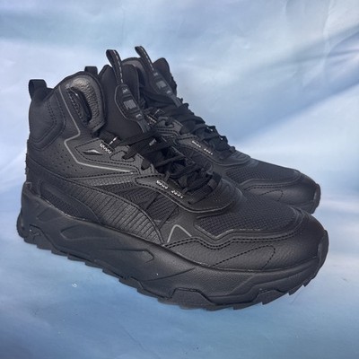 PUMA Trinity Mid Hybrid Lace Up  Mens Black Sneakers Size 10