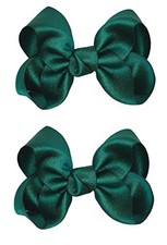 3 Inch Baby Girl Hair Bows Clips Hairpin Headwear Little Teen Toddler Green