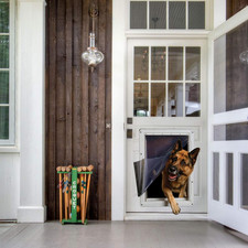 Pet Door with Telescoping Frame, Super Large, 15" X 23.5" Flap Size