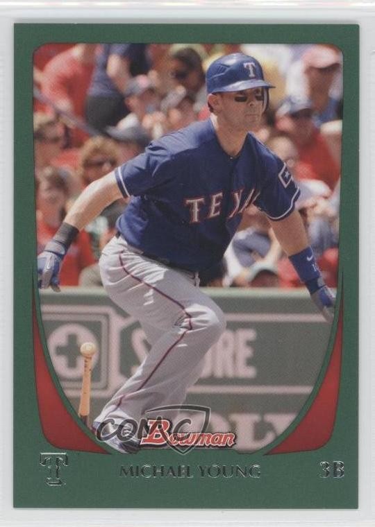 2011 Bowman Green 445/450 Michael Young #159 0z8