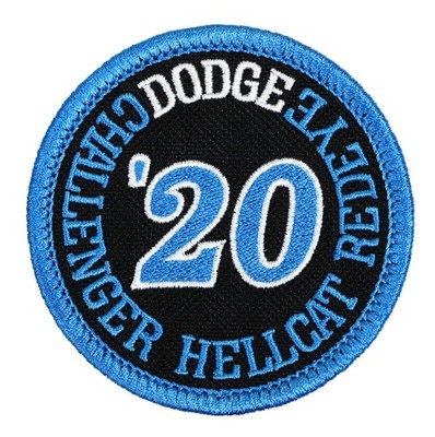 2020 Dodge Challenger Hellcat Redeye Embroidered Patch Black/Aqua Iron-On Sew-On