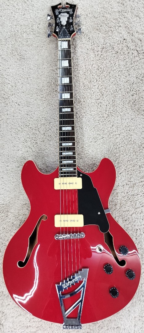 D'Angelico Premier DC Semi Hollow Guitar w/P90s, Stairstep