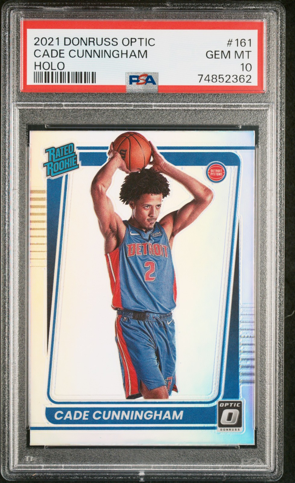 2021 PANINI DONRUSS OPTIC HOLO #161 CADE CUNNINGHAM PSA 10