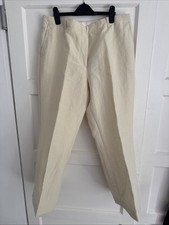 Zara Cream Fully Lined Tailored Boot Kick Trousers Size  XL
