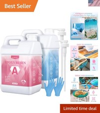 Epoxy Resin 2 Gallon - Crystal Clear Art Resin Kit - No Yellowing, No Bubble,...