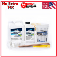 5:1 Epoxy Resin Kit Fast Hardener, Marine Grade Epoxy for Fiberglass Wood Repair