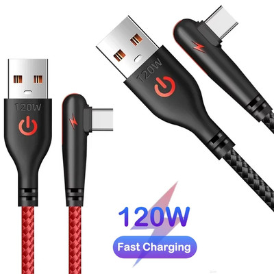 120W USB-C Kabel   Schnelles Laden & 90° Winkel Design | Robust & Universell Kom