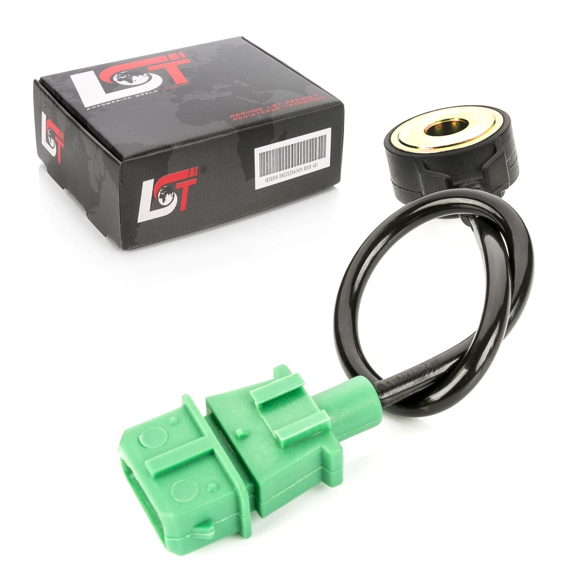 Detonation sensor Knock sensor three-pole green for LANCIA PHEDRA 179 3.0 V6