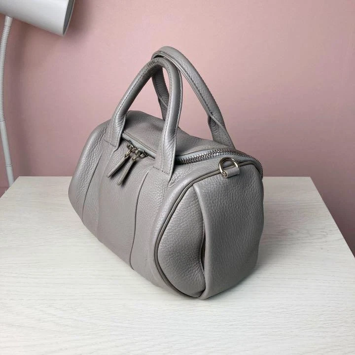 Alexander Wang Rocky Mini Bag in pelle grigia 24 x 19 x 18,5 cm borsa a mano ... - Immagine 3 di 4