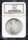 1880-S $1 Silver Morgan Dollar MS 66 NGC # 1719592-005 + Bonus