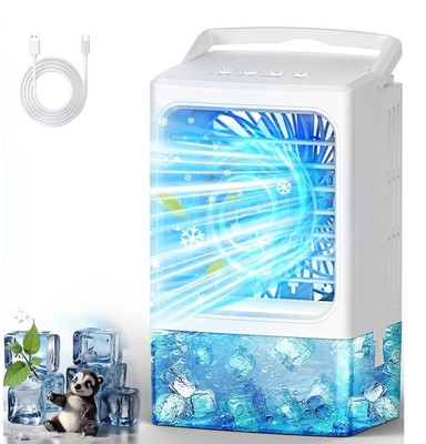 Portable Air Conditioner Small  3 Speeds 7 Colored Night Lights Evaporative Cool