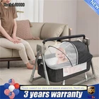 Portable Electric Baby Swing Cradle Bassinet Rocking Crib Infant w/Bluetooth NEW