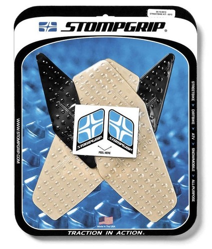 Stomp Grip Tank Protectors Black/Clear Fits Yamaha YZF-R6 2008-2016
