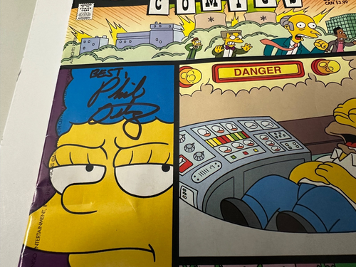 SIMPSONS Comics #128 Bongo Comics AUTO by PHIL ORTIZ - 2007! - Picture 2 of 7