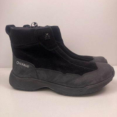 ICEBUG Metro2 BUGrip Snow Boots Black Men Sz 13 Warm Traction Studs Comfort