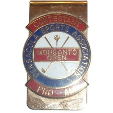 Vintage Monsanto Open PGA Golf Contestant Money Clip Pensacola Sports Pro-Am