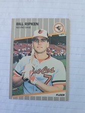1989 Fleer Billy Ripken Black Box Error Great Condition Card #616 In Toploader