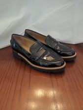 Franco Sarto Women's Carolynn Loafers Black Patent Leather Sz 6