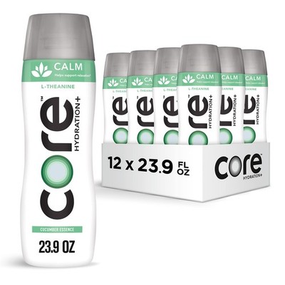 CORE Hydration+ Calm, Cucumber Essence 23.9 Fl Oz (Pack of 12), Clear 