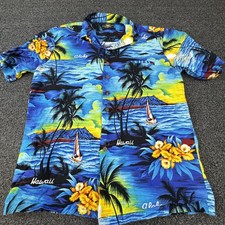 Royal Creations Hawaiian Shirt Mens Medium Floral Aloha Hawaii Vintage Retro