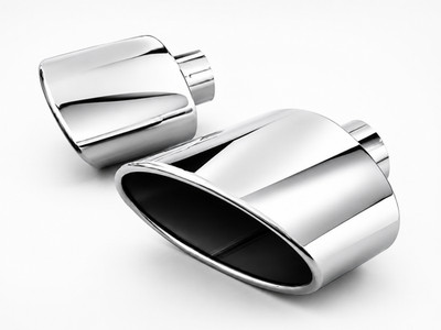 Endrohre Auspuffblenden für Mercedes SLK R171 groß oval 180x120mm 65mm Anschluß