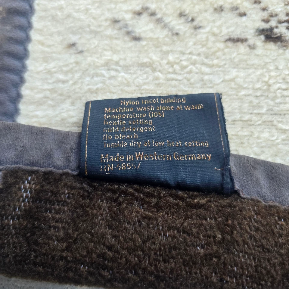 Manta de caballo Ibena Dolan vintage para decoración acrílica de Alemania Occidental 70x50 Foto 3 de 4