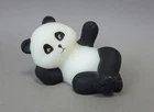 Fenton Satin Glass Panda Bear Figurine Natural Series Signed