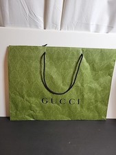 Authentic Gucci Green Large Shopping Gift Bag Empty - 22"L x 17"H x 8  W