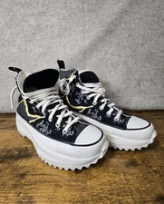 Converse Chuck Taylor Run Star Hike Platform Sneakers  Blk Floral Womens 10.5