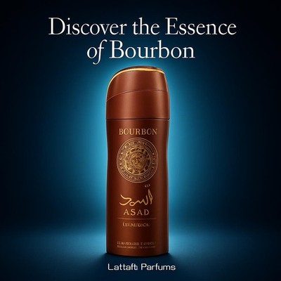 LATTAFA ASAD BOURBIN PERFUMED BODY SPRAY FOR MEN 6.67 Oz / 200 ml