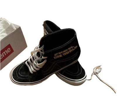 Vans SUPREME Sk8 Hi F The World Black 2019 Size 11.5 - Rare  display picture 1