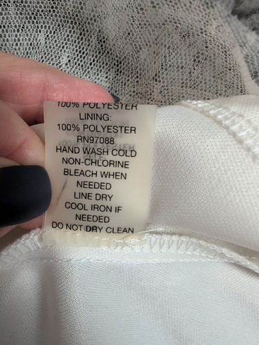 Vtg Delias Dress Strapless Floral Bustier Top Cream and Gray Juniors Medium Y2K - Photo 11 sur 15
