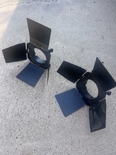 2 Unbranded 5.5in Four Leaf Barn Doors- Stage Theater Lighting - Light Shaper
