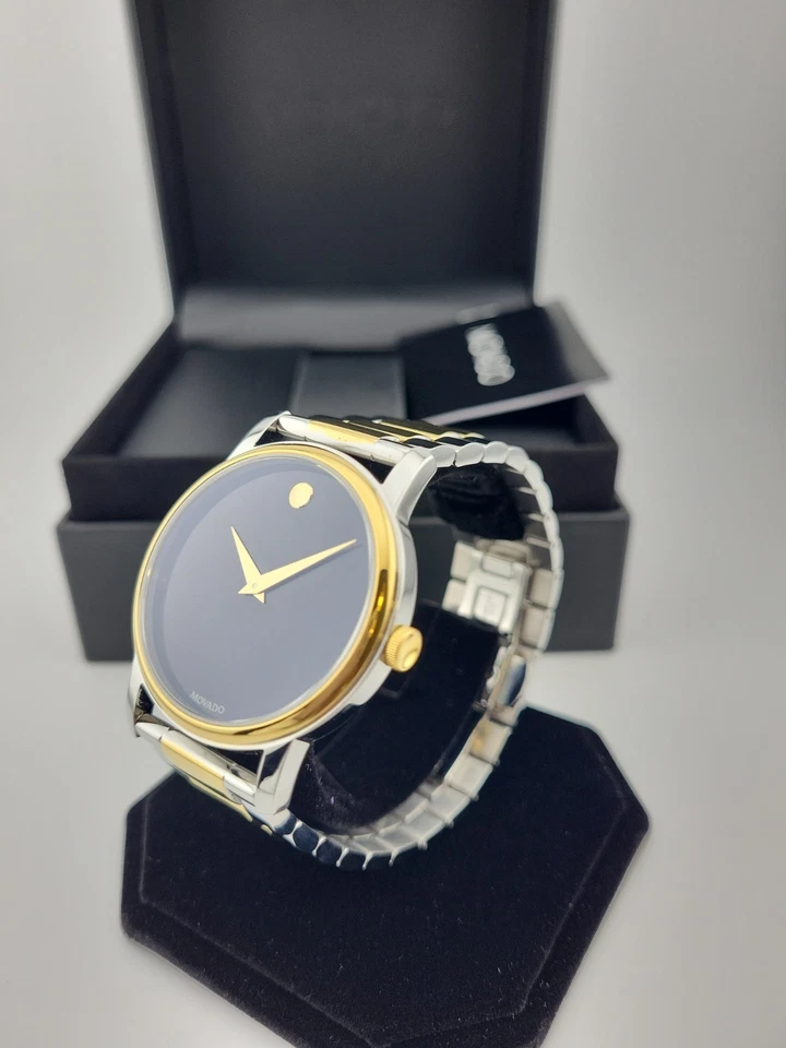 Reloj suizo para hombre Movado Classic Museum esfera negra dos tonos 2100016 (precio de venta sugerido por el fabricante 995 USD) Foto 2 de 4
