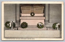 William & Ida McKinley Tomb Interior Postcard Canton Ohio Curt Teich