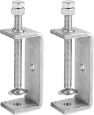 2 Pack 304 Stainless Steel C Clamp 3 3/8 inch─2pcs─86mm, Silver 