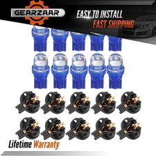 10x Ice Blue T10 194 LED Bulbs Instrument Panel Cluster Dash Light +10 10x